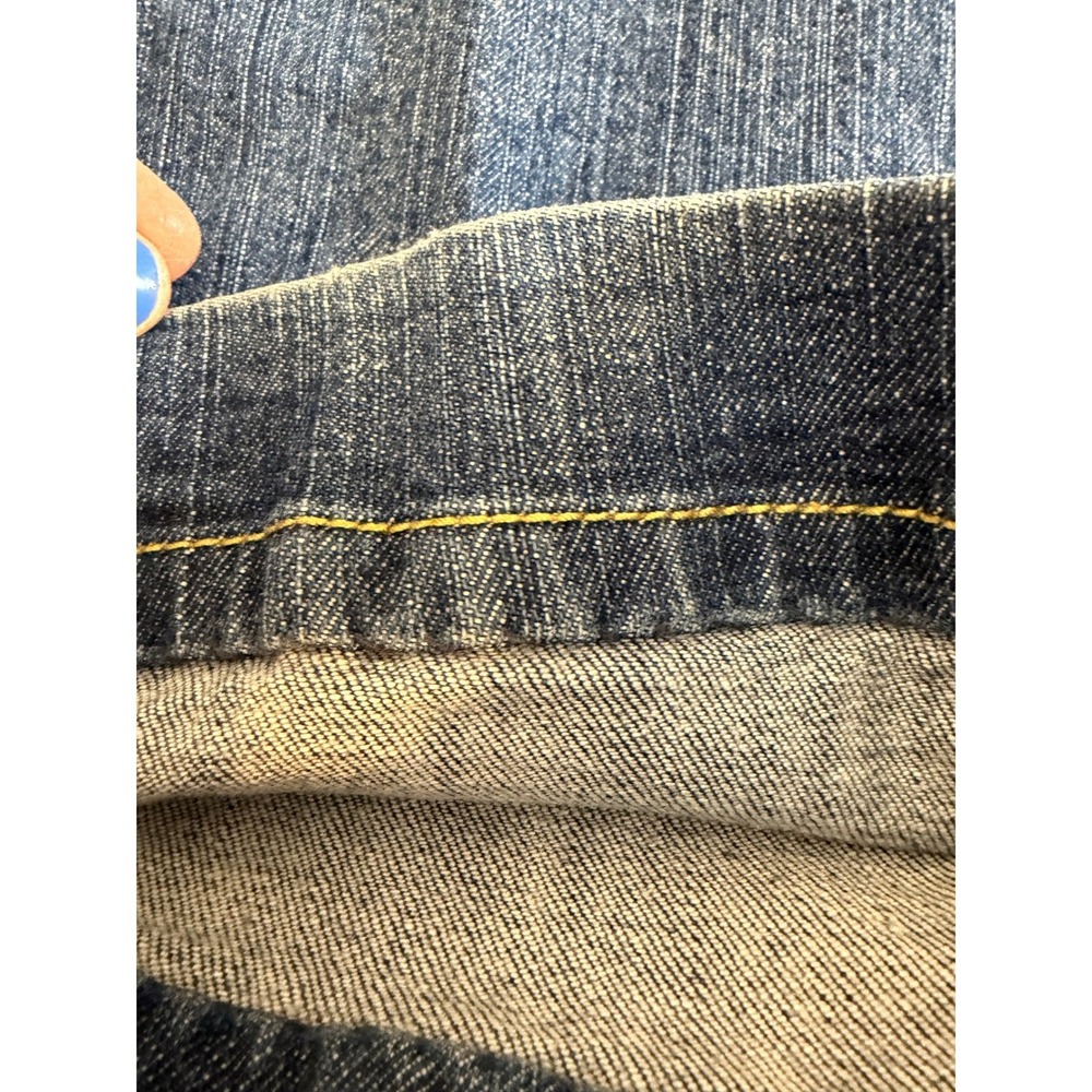 Retro Dereon Jeans 9/10 Blue Bootcut Embroidered Pocket Y2K McBling Denim Pants - Picture 12 of 13
